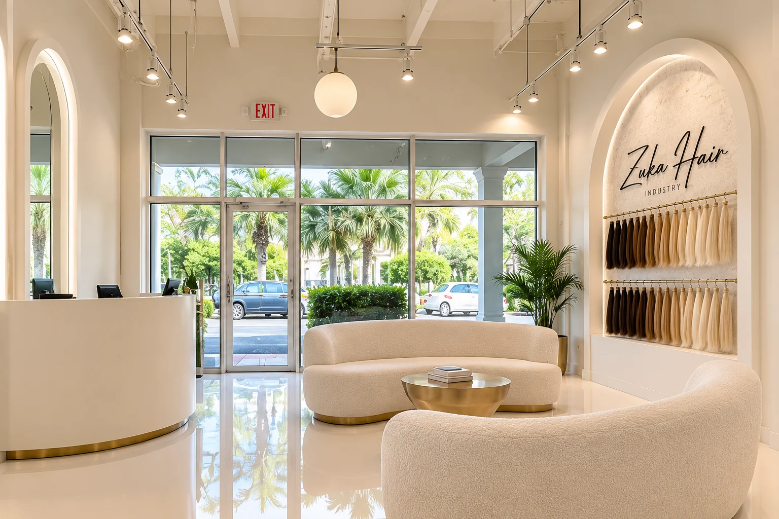 Zuka Hair reception and lounge
